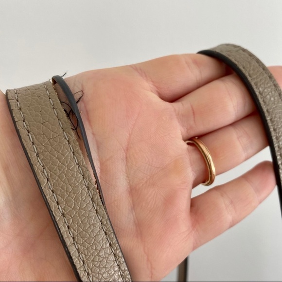 Karl Lagerfeld Dorine Leather Tote Bag Taupe/ Tan - Picture 5 of 12